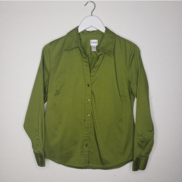 Chico's Tops - Chico's Chartreuse Green Button Down Shirt
